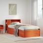 Preview: ARDEBO.de - Massivholzbett ohne Matratze Wachsbraun 75x190 cm Kiefernholz