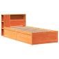 Preview: Massivholzbett ohne Matratze Wachsbraun 75x190 cm Kiefernholz