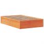 Preview: Massivholzbett ohne Matratze Wachsbraun 135x190 cm Kiefernholz