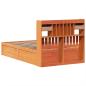 Preview: Massivholzbett ohne Matratze Wachsbraun 135x190 cm Kiefernholz