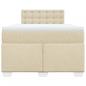 Preview: Boxspringbett mit Matratze Creme 120x200 cm Stoff