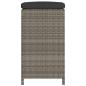 Preview: Garten-Barhocker mit Kissen 4 Stk. Grau Poly Rattan