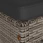 Preview: Garten-Barhocker mit Kissen 4 Stk. Grau Poly Rattan