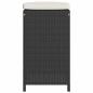 Preview: Garten-Barhocker mit Kissen 6 Stk. Schwarz Poly Rattan