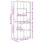 Preview: Raumteiler-Bücherregal Grau Sonoma 67x25x161,5 cm Holzwerkstoff