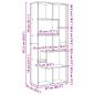 Preview: Raumteiler-Bücherregal Sonoma-Eiche 67x25x161,5cm Holzwerkstoff