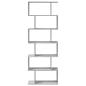 Preview: Raumteiler-Bücherregal 6 Etagen Grau Sonoma 70x24x193 cm