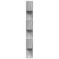 Preview: Raumteiler-Bücherregal 6 Etagen Grau Sonoma 70x24x193 cm