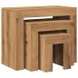 Preview: Satztische 3 Stk. Artisan-Eiche Holzwerkstoff