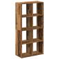 Preview: Raumteiler-Bücherregal Altholz-Optik 69,5x29x137,5 cm