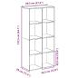 Preview: Raumteiler-Bücherregal Altholz-Optik 69,5x29x137,5 cm