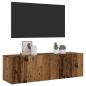 Preview: ARDEBO.de - TV-Wandschrank Altholz-Optik 100x30x30 cm Holzwerkstoff