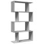 Preview: Raumteiler-Bücherregal 4 Böden Grau Sonoma 70x24x129 cm