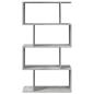 Preview: Raumteiler-Bücherregal 4 Böden Betongrau 70x24x129 cm