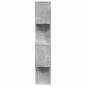 Preview: Raumteiler-Bücherregal 4 Böden Betongrau 70x24x129 cm