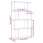 Preview: Raumteiler-Bücherregal 4 Böden Betongrau 70x24x129 cm