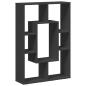 Preview: Bücherregal Schwarz 63x20x90 cm Holzwerkstoff