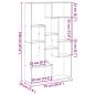 Preview: Bücherregal Sonoma-Eiche 72x20x120 cm Holzwerkstoff