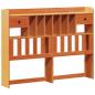 Preview: Massivholzbett mit Regal ohne Matratze Wachsbraun 140x190 cm