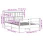Preview: Massivholzbett mit Regal ohne Matratze Wachsbraun 140x190 cm