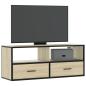 Preview: ARDEBO.de - TV-Schrank Sonoma-Eiche 100x31x39,5 cm Holzwerkstoff und Metall