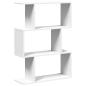Preview: Raumteiler-Bücherregal 3 Fächer Weiß 70x24x97 cm Holzwerkstoff