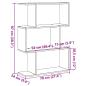 Preview: Raumteiler-Bücherregal 3 Fächer Weiß 70x24x97 cm Holzwerkstoff