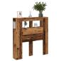 Preview: LED-Kopfteil Altholz-Optik 100x18,5x103,5 cm Holzwerkstoff