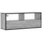Preview: TV-Schrank Grau Sonoma 100x31x39,5 cm Holzwerkstoff und Metall