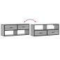 Preview: TV-Schrank Grau Sonoma 100x31x39,5 cm Holzwerkstoff und Metall