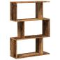 Preview: Raumteiler-Bücherregal 3 Fächer Altholz-Optik 70x24x97 cm
