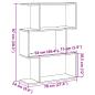 Preview: Raumteiler-Bücherregal 3 Fächer Altholz-Optik 70x24x97 cm