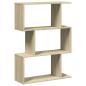 Preview: Raumteiler-Bücherregal 3 Fächer Sonoma-Eiche 70x24x97 cm