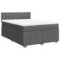 Preview: Boxspringbett mit Matratze Dunkelgrau 140x200 cm Stoff