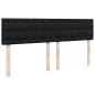 Preview: ARDEBO.de - Boxspringbett mit Matratze Schwarz 200x200 cm Samt