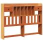Preview: Massivholzbett mit Regal ohne Matratze Wachsbraun 140x190 cm