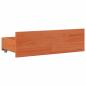 Preview: Massivholzbett mit Regal ohne Matratze Wachsbraun 140x190 cm