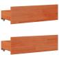 Preview: Massivholzbett mit Regal ohne Matratze Wachsbraun 140x190 cm