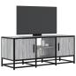 Preview: ARDEBO.de - TV-Schrank Grau Sonoma 100x35x41 cm Holzwerkstoff und Metall