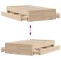 Preview: Massivholzbett ohne Matratze mit Schubladen 135x190 cm