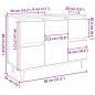 Preview: Badschrank Altholz-Optik 80x33x60 cm Holzwerkstoff