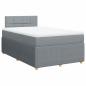 Preview: Boxspringbett mit Matratze Hellgrau 120x190 cm Stoff