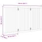 Preview: 3-tlg. Hundetor Faltbar 150 cm Pappelholz