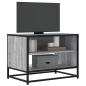 Preview: ARDEBO.de - TV-Schrank Grau Sonoma 61x40x46 cm Holzwerkstoff und Metall