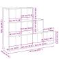Preview: Raumteiler-Bücherregal 3 Stufen Sonoma-Eiche 137,5x29x103,5 cm