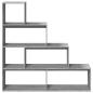 Preview: Raumteiler-Bücherregal 4 Stufen Grau Sonoma 143,5x29x143,5 cm