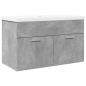 Preview: Waschbeckenunterschrank mit Einbaubecken Betongrau