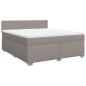 Preview: Boxspringbett mit Matratze Taupe 180x200 cm Stoff