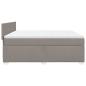 Preview: Boxspringbett mit Matratze Taupe 180x200 cm Stoff