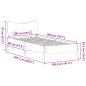 Preview: Massivholzbett ohne Matratze Weiß 100x200 cm Kiefernholz